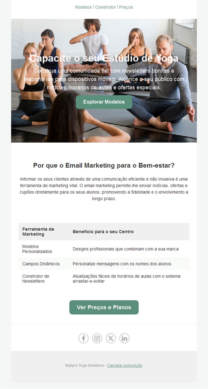 Yoga & Pilates Email Tips