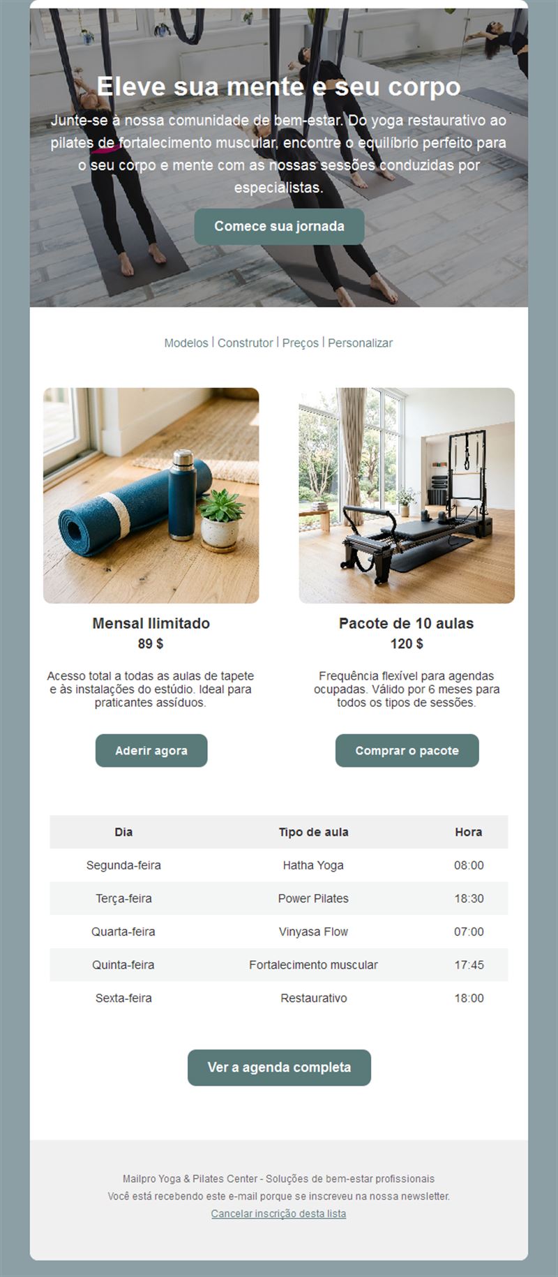Wellness Class Email Alerts