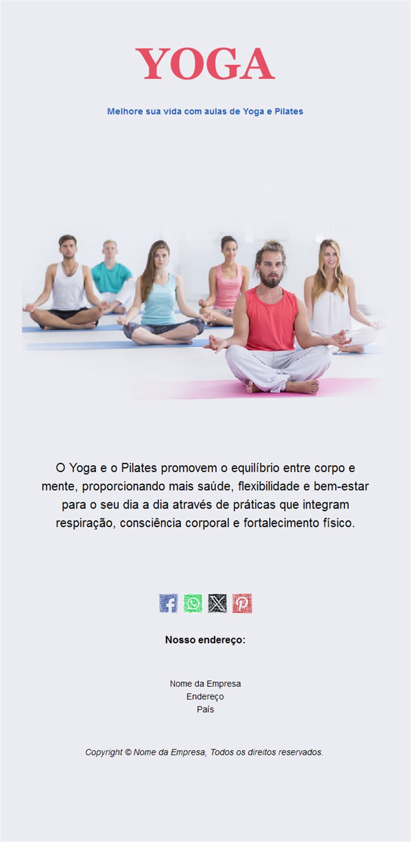 Yoga & Pilates Email Alerts