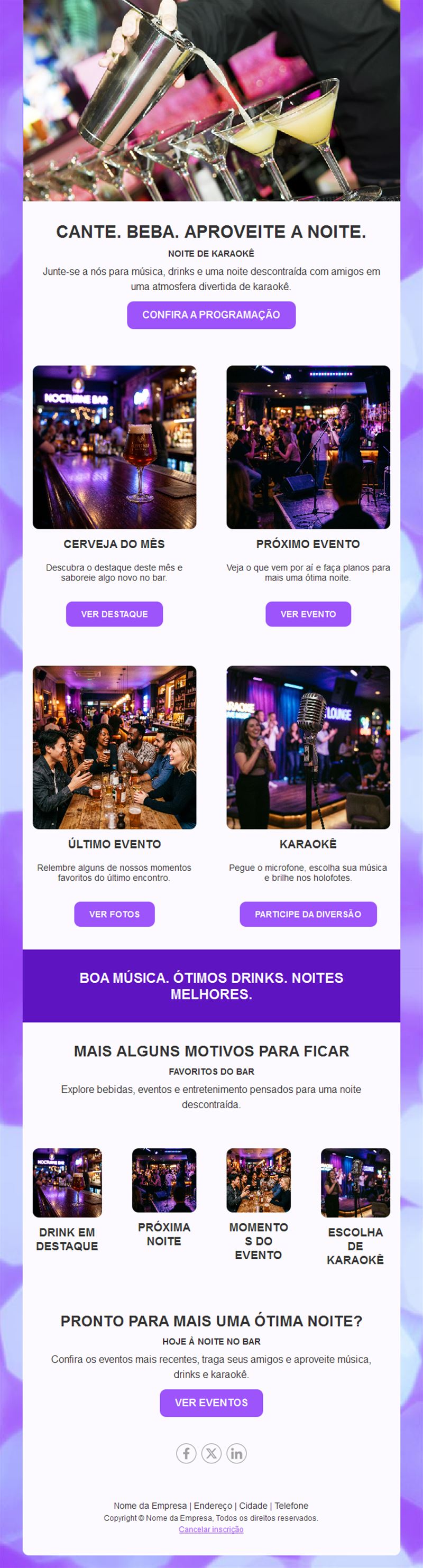 Happy Hour Email Layouts