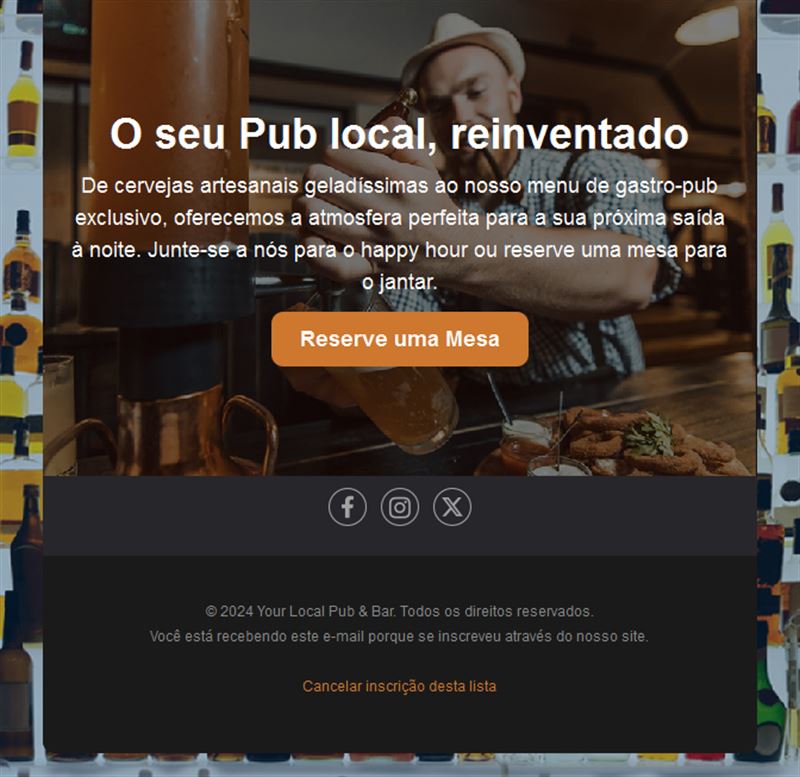 Nightlife Bar Email Layouts