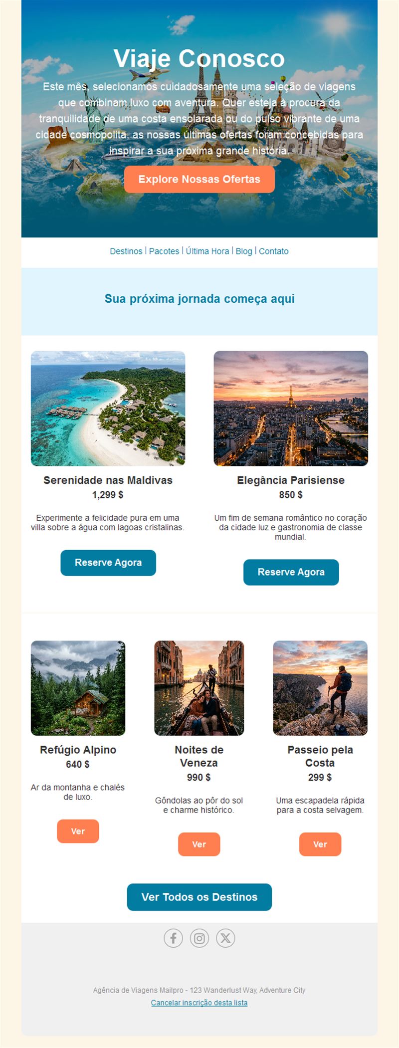 Travel Deals Email Alerts