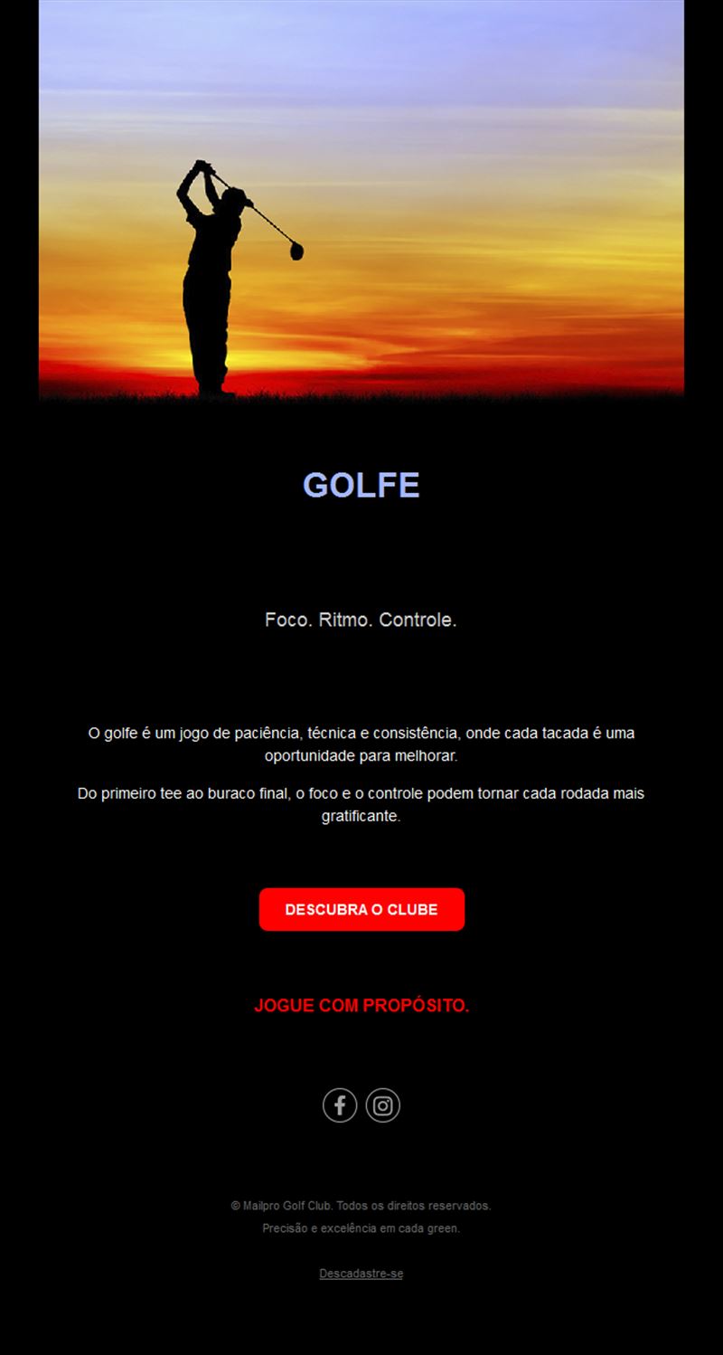 Golf Announcement Emails