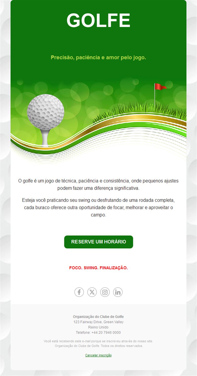 Golf Club Email Updates