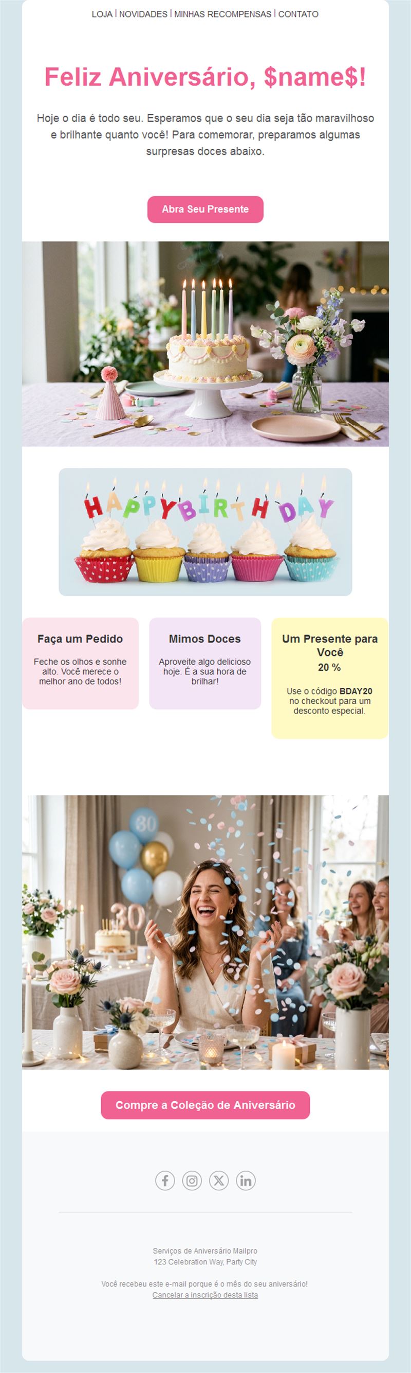 Birthday Celebration Emails