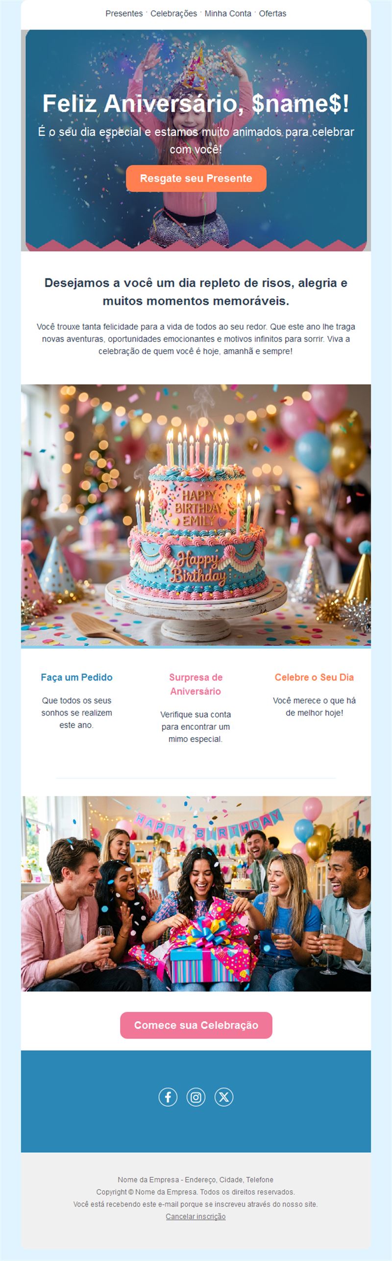 Birthday Email Template for Customers