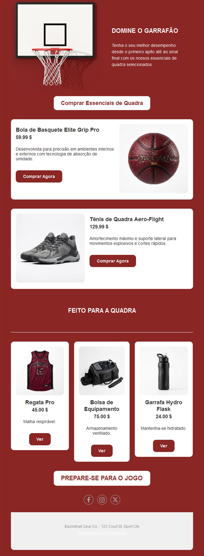 Basketball Action Emails