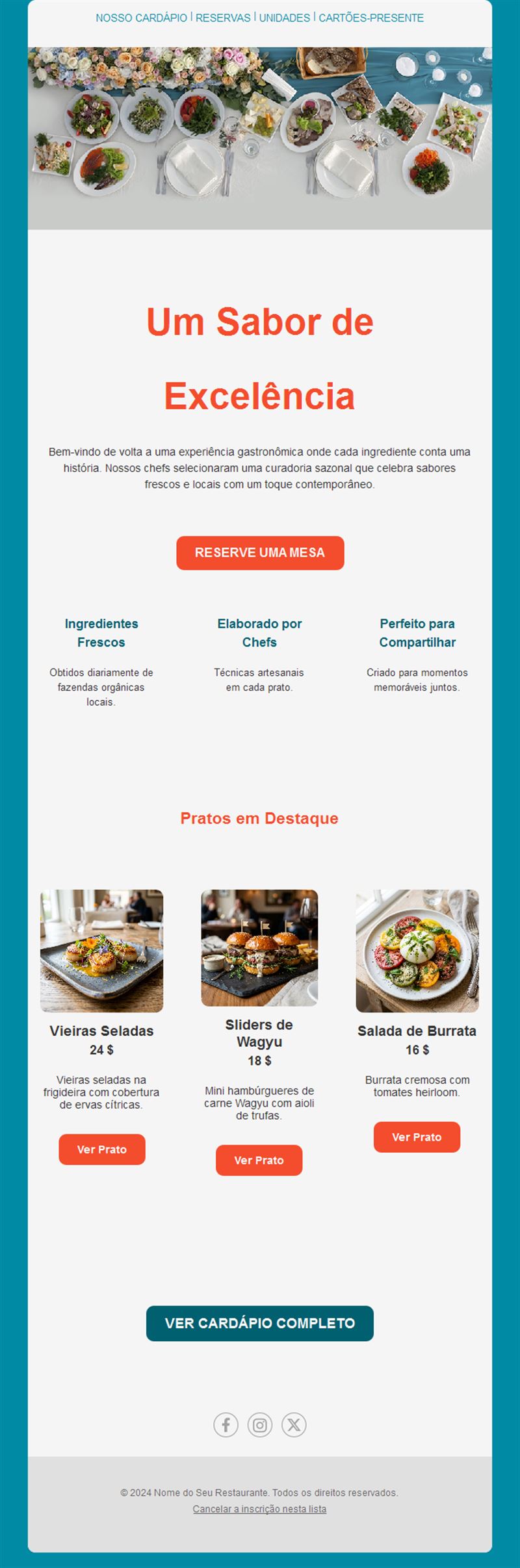 Restaurant Specials Emails