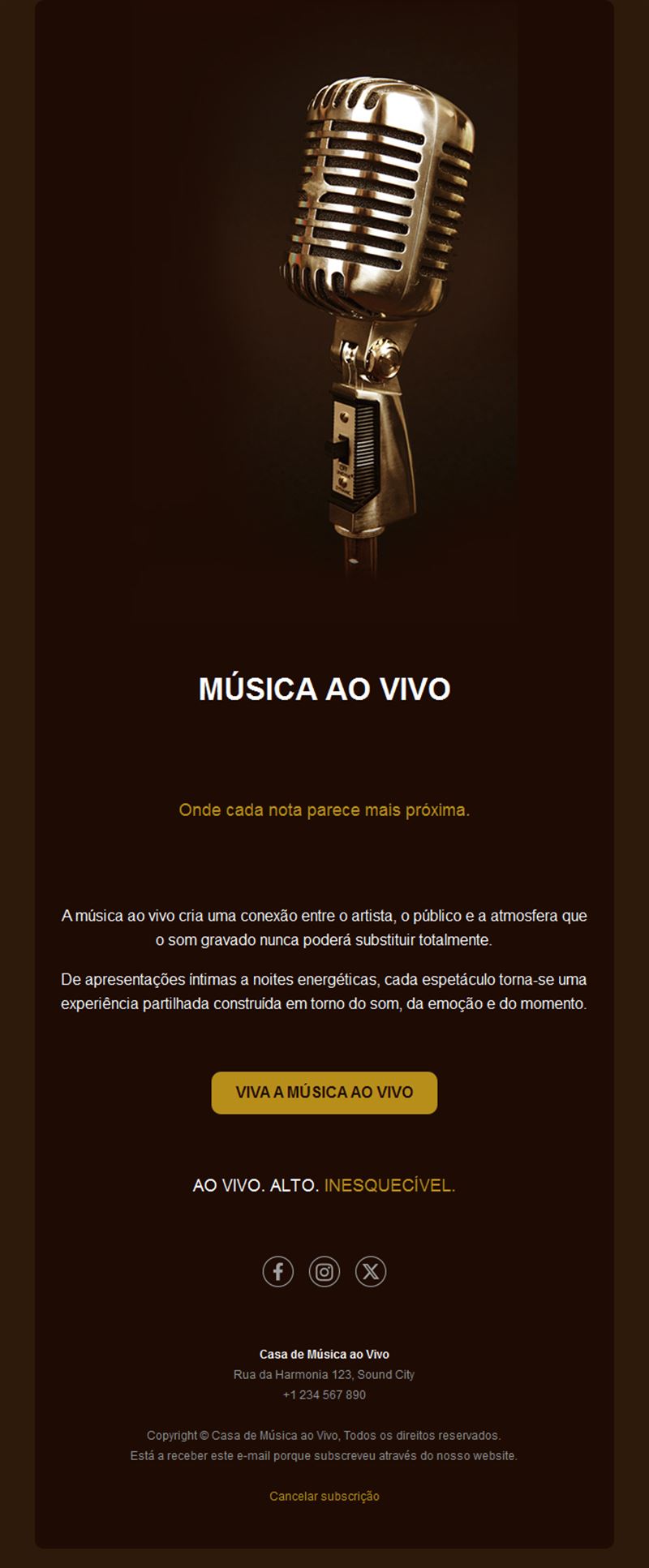 Music Event Templates