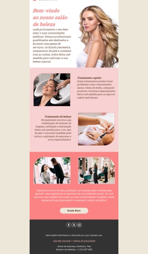 Modelos de Email para Salão de Beleza e Spa