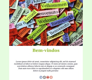Mensagem de Boas-Vindas Moderna