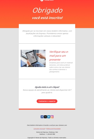 Modelos de Email de Agradecimento