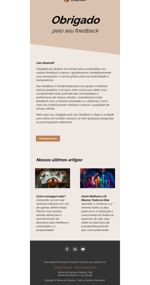 Obrigado por estar conosco