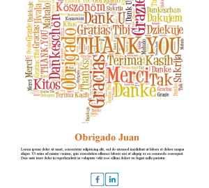 Mensagem Obrigado Personalizável