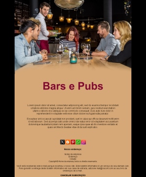 Anúncios para Bares e Pub