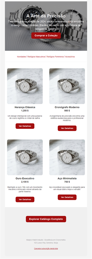 Luxury Watch Collection Templates