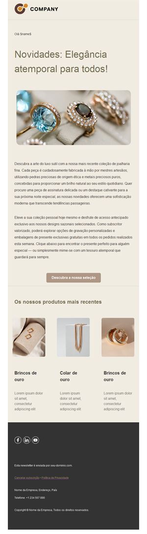 Elegant Jewelry Email Template