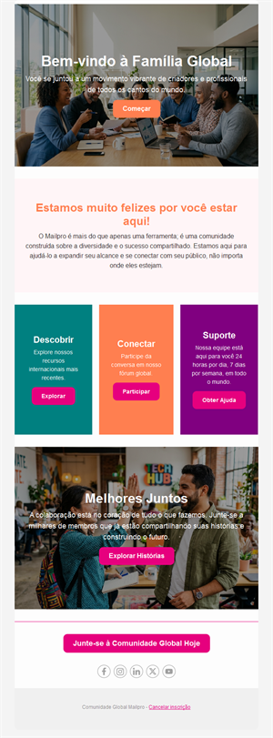 Welcome Email Updates