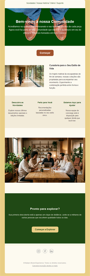 Welcome Email Newsletter