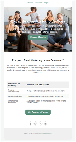 Yoga & Pilates Email Tips