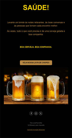 Pub Night Email Templates