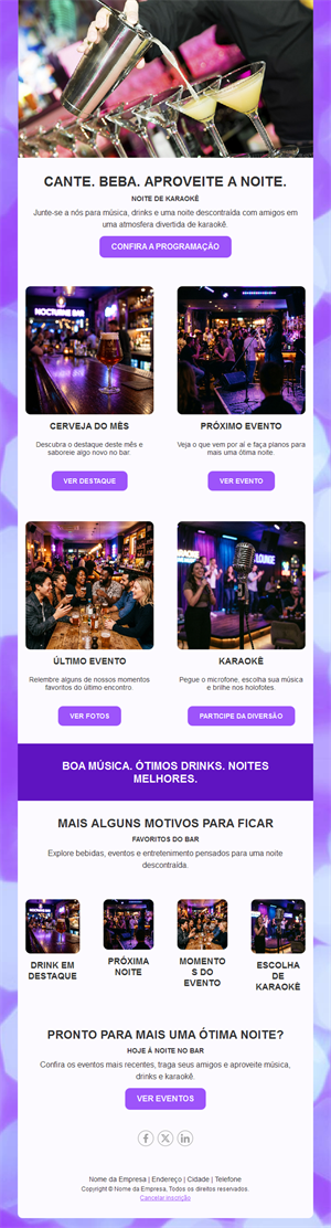 Happy Hour Email Layouts