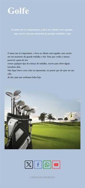 Golf Tournament Email Updates