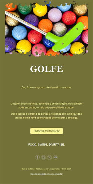 Golf Club Email News