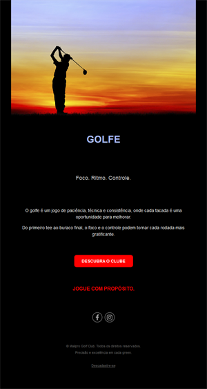 Golf Announcement Emails