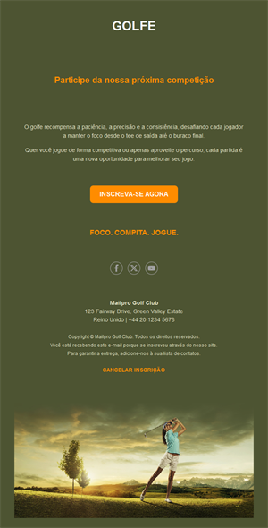 Golf Newsletter Emails