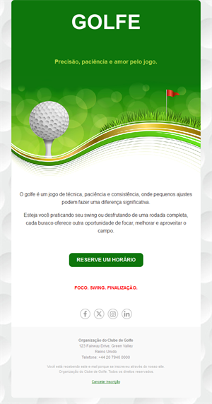 Golf Club Email Updates