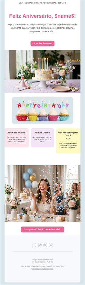 Birthday Celebration Emails