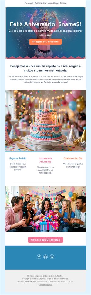 Birthday Email Template for Customers