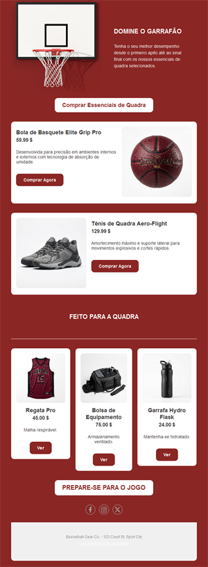 Basketball Action Emails