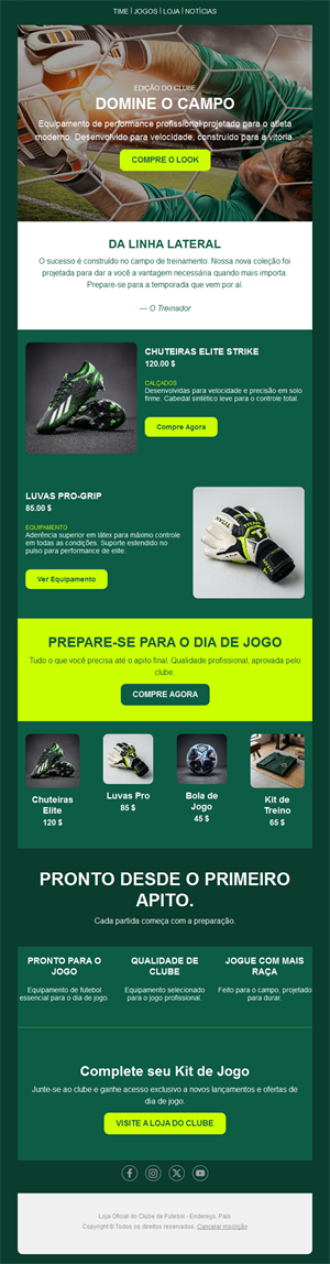 Soccer Club Email Updates