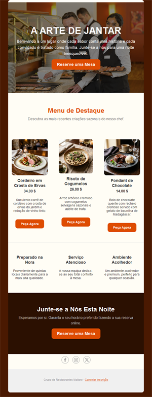 Restaurant Email Templates
