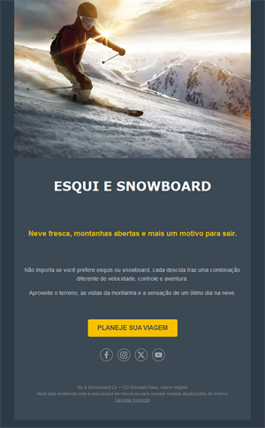 Ski Adventure Email