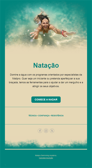 Swimming Event Emails